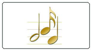 DSC700 382 WT GD Music Notes White Gold